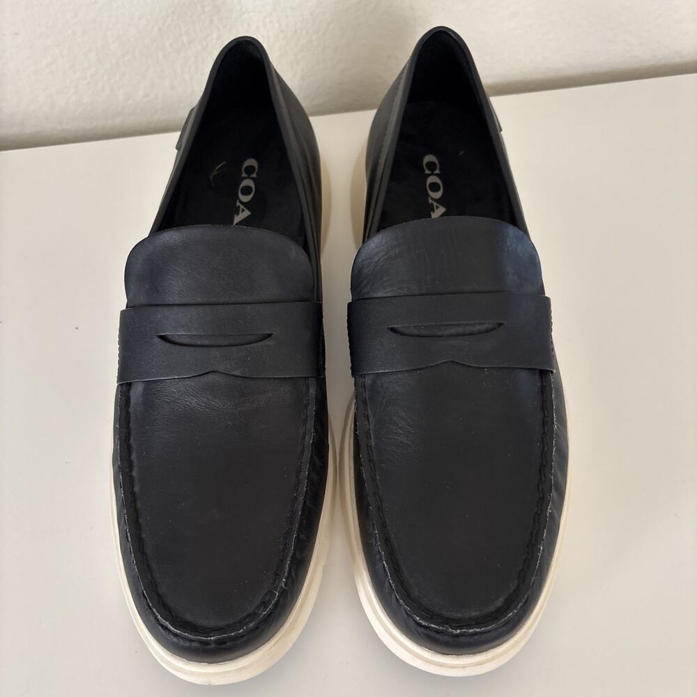Coach Loafers CitySole Black Leather G4953 Mens 11.5D NWOT